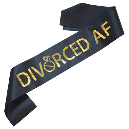 Divorced AF Party Sash, Finally Divorced Sash for Finally Done, Newly Unwed, Free At Last Single Women, Break-up Gift for Her (1)