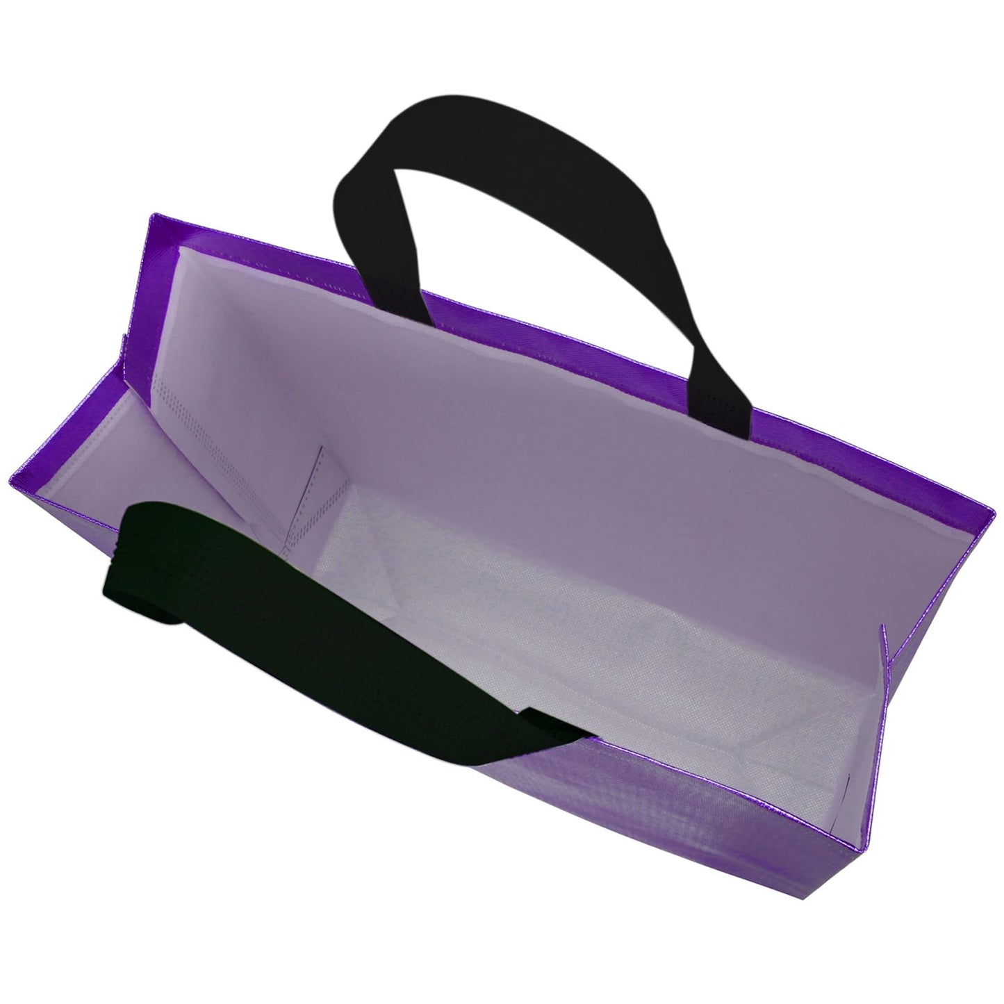 Tosnail 20 Packs Large Reusable Gift Bags with Handles, Party Favor Bag, Goodie Shopping Tote, Present Wrap for Weddings, Birthdays, Party, Event - Purple