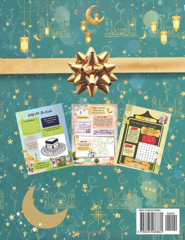 My 30 Days of Ramadan Activity Book for Kids Ages 5-8: Islamic Learning, Ramadan Facts, Colouring Pages, Mazes, Puzzles, Duas and Good Deeds for ... Perfect Ramadan Gift for Young Muslims.