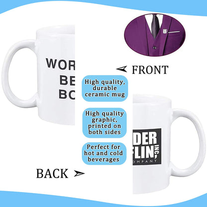 World's Best Boss Mug, The Office Coffee Mug 11 oz Ceramic Mug Funny Unique Idea Cup Gifts for Office Male Female Bosses Coworkers (11oz)