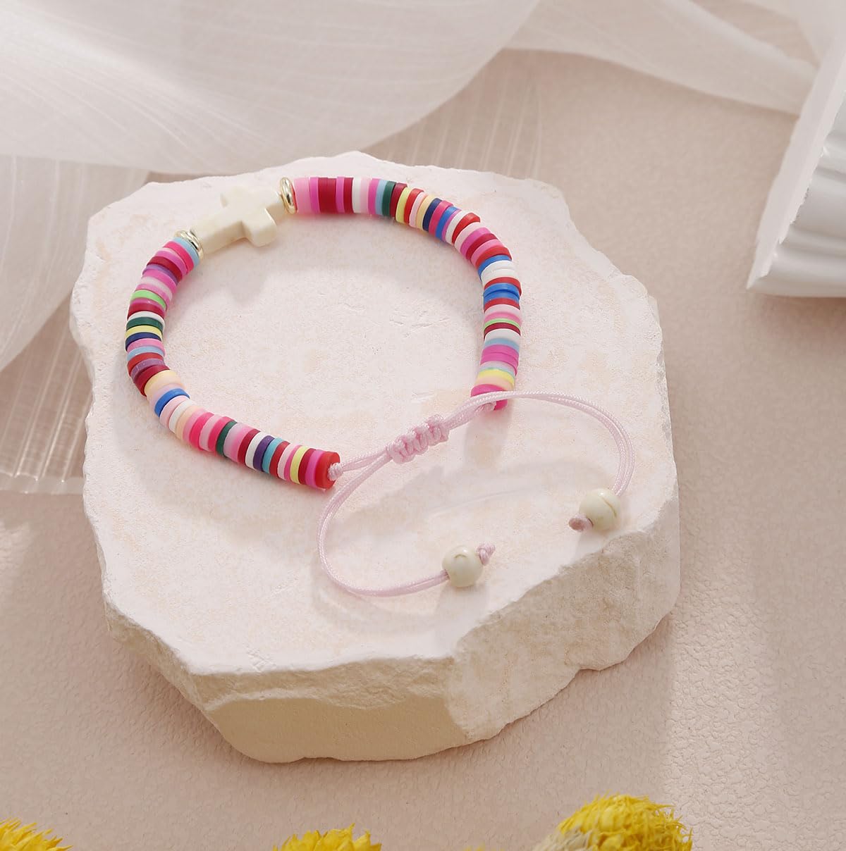 First Communion Gifts for Girls, Cross Bracelet Religious Christian Jewelry, Baptism Christening Confirmation Catholic Gift for Daughter Granddaughter Goddaughter Niece Teens Kids