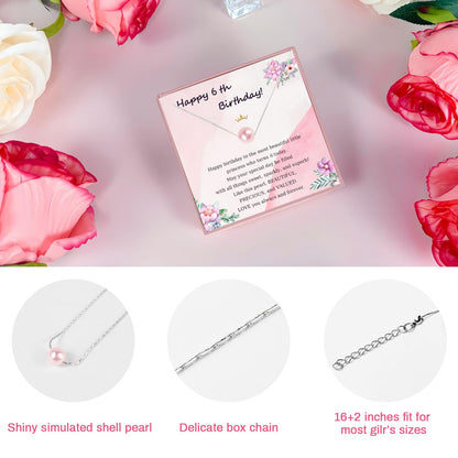 Awfrky 6 Year Old Girl Birthday Gift, Gifts for 6 Year Old Girl Beautiful Teen Girls, Best 6th Girls Gift Ideas for Daughter, Sister, Niece, Granddaughter, 6th Birthday Decorations for Teen Set of 6