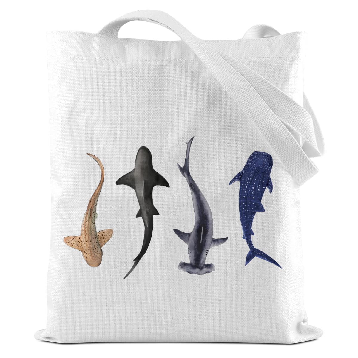 Turtle Gifts Shark Gifts Tote Bag, Hedgehog Horse Gifts for Women Girls, Animals Reusable Grocery Bag Shopping Bag