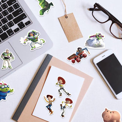 50pcs Toy Cartoon Story Stickers,Vinyl Waterproof Decal for Water Bottle Laptop Sticker for DIY Decorate Bumper Phone Hard Hat Teens Gifts