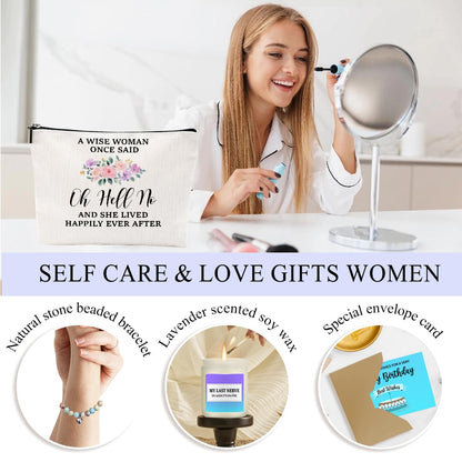 Birthday Gifts for Women, Inspirational Friendship Gifts, Funny Birthday Gift for Women Leader Daughter Bride Employee Boss Coworker Wife Anniversary Nurses Week Christmas Thank You Gift Basket Set