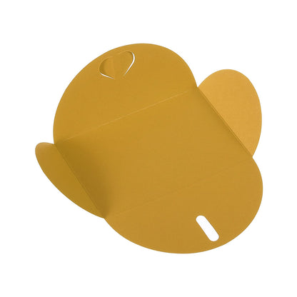 PATIKIL Gift Card Envelopes, 12 Pack Heart Shaped Clasp Small Gift Cards Holder Mini Envelope for Birthdays Weddings, Gold