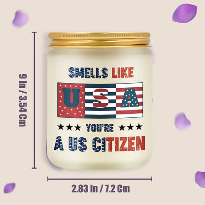 New American Citizen Gifts, Candle Gift for a New US Citizen, US Citizenship Gift for Women Men, Cool Gifts for American Citizenship, Flag Day Candle, Christmas Congratulations Present