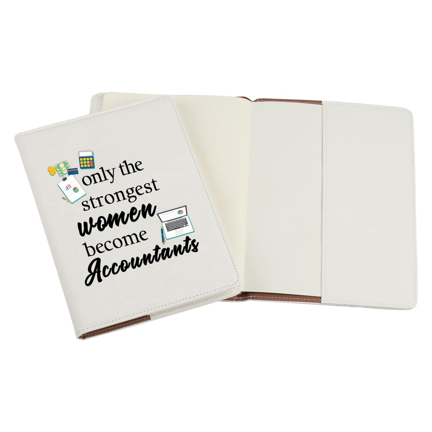 Gzrlyf Only the Strongest Women Become Accountants Notebook Financial Notebook Funny Accountant Gifts CPA Graduation Gift (Accountants Notebook)
