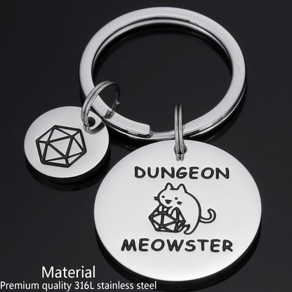 HUTIMY Dungeons And Dragons Gifts for Men Women Adults Him Funny Unique Husband Dungeon D N D Jewelry Dnd Keychain