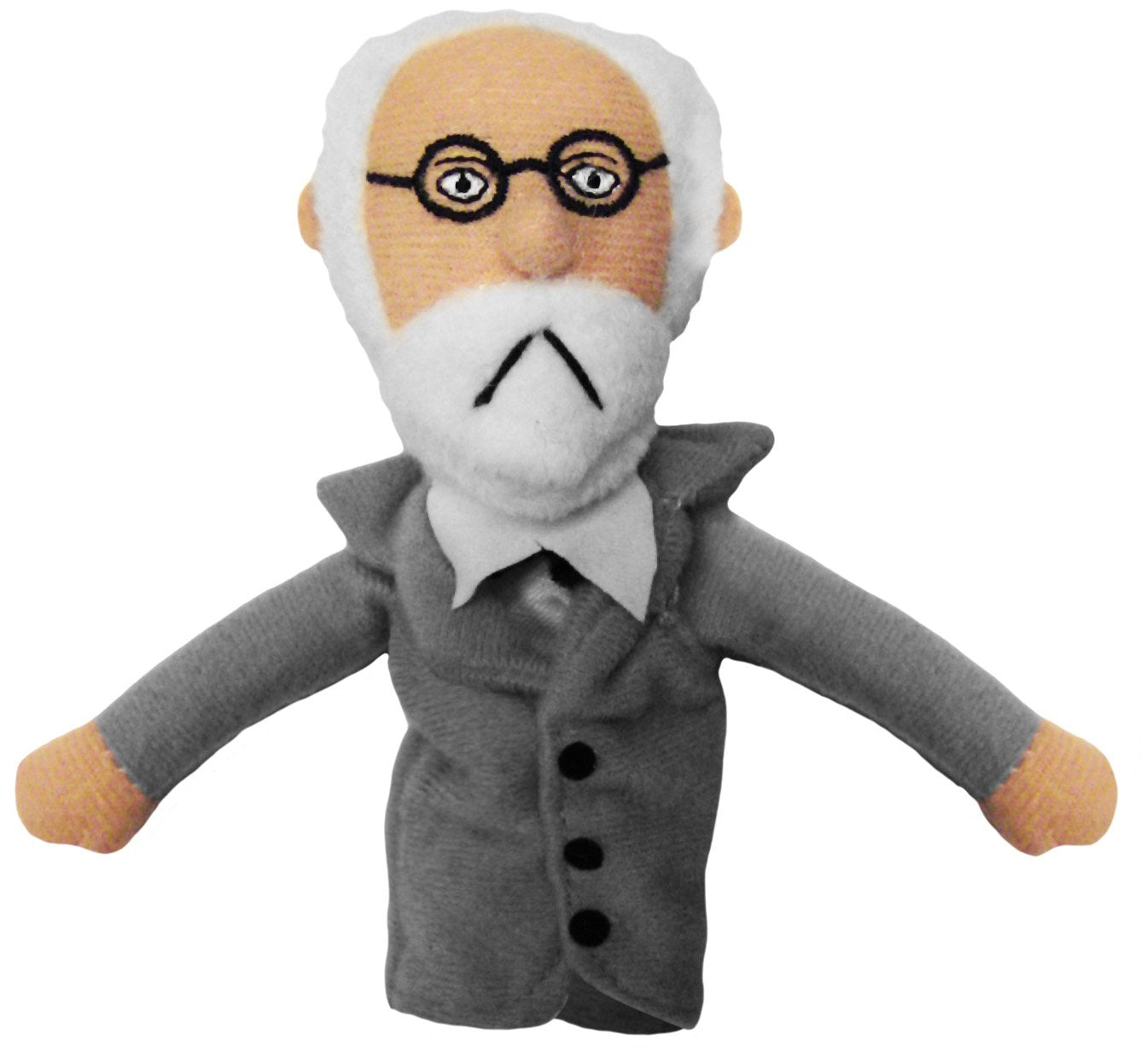 The Unemployed Philosophers Guild Sigmund Freud Magnetic Personality - Plush Finger Puppet and Refrigerator Magnet, Approx 4" Tall
