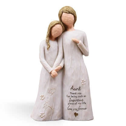 Aunt Birthday Gifts, Gifts for Aunts from Niece, Auntie Gift Ideas, Best Aunt Ever Gift, Aunt Niece Embrace Hand-Painted Resin Figurine