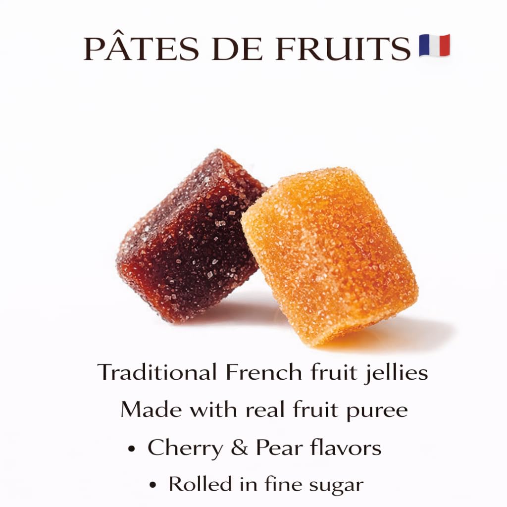 Maxim's de Paris - French Candy Gift Box – 32pc Assortment of Fruit Jellies, Nougats, Calissons & Caramels | Authentic French Confectionery, Made in France, 6.9oz