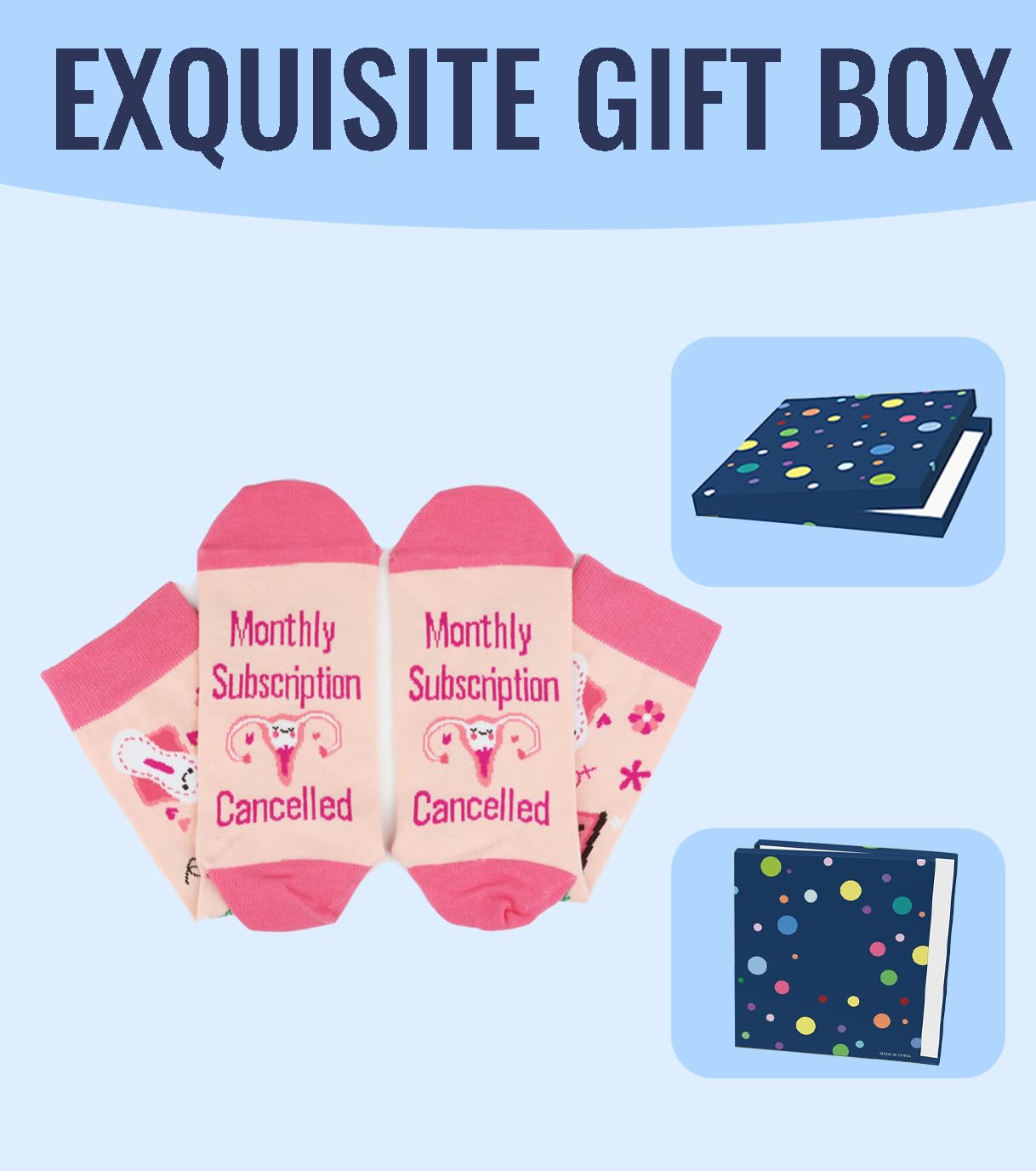 Hysterectomy Recovery Must Haves Socks, Hysterectomy Recovery Gifts for Women - Monthly Subscription Cancelled