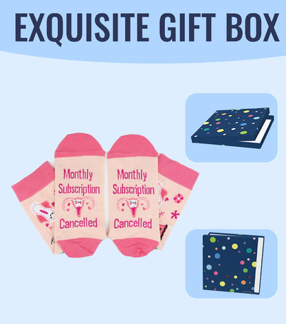 Hysterectomy Recovery Must Haves Socks, Hysterectomy Recovery Gifts for Women - Monthly Subscription Cancelled