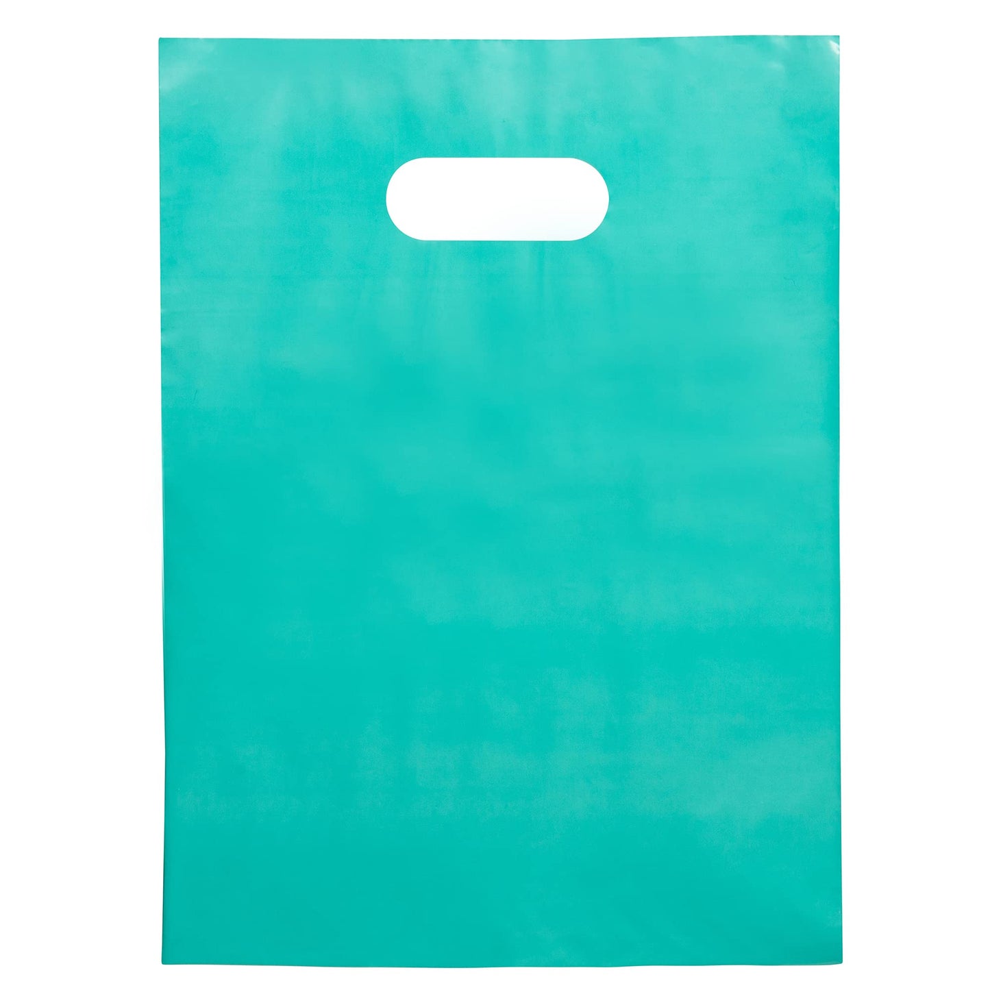 Choice Marts 100 Teal Bags for Small Business 9"x12" Perfect For Merchandise And Retail Extra Thick 1.5Mil Glossy Thank You Bags With Handles