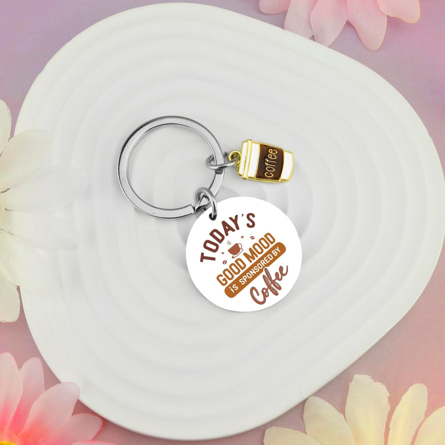 Klpoyu Coffee Lover Gifts for Women Men Coffee Keychain Accessories Coffees Gifts for Lovers Women Barista Gift Ideas Christmas Unique and Unusual Gift