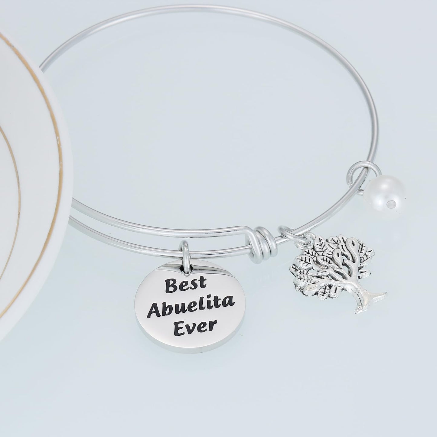 HUTIMY Abuelita Gifts In Spanish from Grandchildren Birthday Accessories for Grandmother Best Abuelita Bracelet