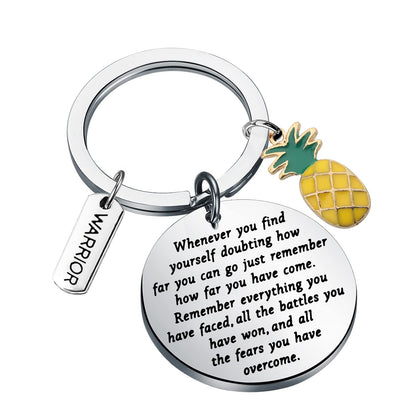 Lywjyb Birdgot Pineapple Gifts IVF Warrior Pineapple Keychain Encouragement Gift for Women