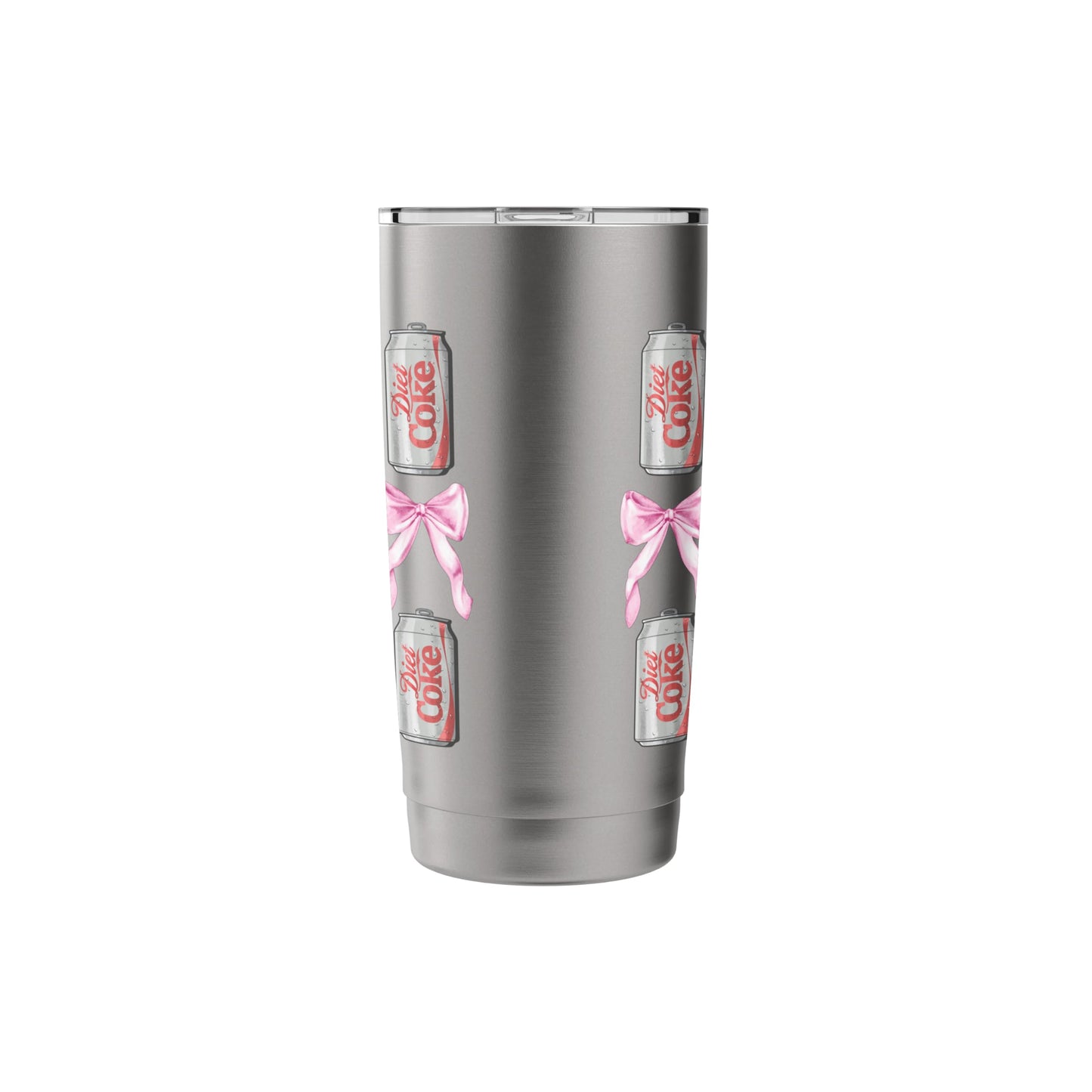 Coca-Cola Diet Coke & Pink Bows Collage Logo Vintage Stainless Steel Insulated Tumbler