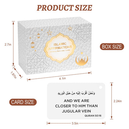 Ramadan Gifts, Islamic Decor 30 Daily Reminders Cards with Quranic Verses, Muslim Islamic Gifts for Men Women, Ramadan Decorations for Home, Eid Gift (quranic)