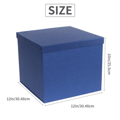 YINUOYOUJIA Large Gift Box 12x12x10 Inches,Blue Gift Boxes for Presents,Birthday Box,for Packaging,Valentine's Day,Mother's Day,Christmas,Anniversaries,Family or Business.