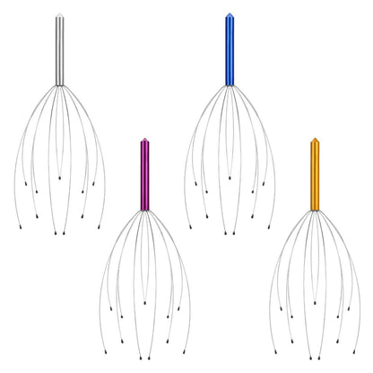 Yeipis 4 Pack Scalp Massagers, Handheld Head Massage Tingler, Scratcher for Deep Relaxation, Hair Stimulation and Stress Relief Christmas Gift