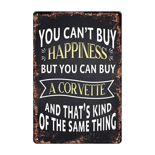 YOYI ART Corvette Gifts For Men Garage Accessories for Vintage Tin Signs, Garage Accessories for Men Posters for Room, 8×12 Inches Corvette Signs for Man Cave