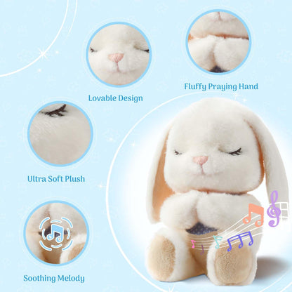 Baptism Gifts for Boys, Catholic Christening, Baby Dedication & Baptismal Gift Set for Baby Boys & Kids, with 9" Musical Praying Bunny Plush Toy & Everybunnies' Blessing Book in Keepsake Box