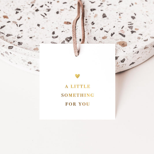 50 Gold Foil Thank You Gift Tags by ThreeKin, 2.5" x 2.5" Elegant Pre-Punched Hole Hanging Tags for Gifts & Favors - Perfect for Weddings, Baby Showers, Parties, Holidays, Anniversaries, Celebrations