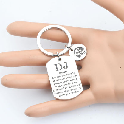 FAADBUK DJ Keychain - Disco DJ Appreciation Gift