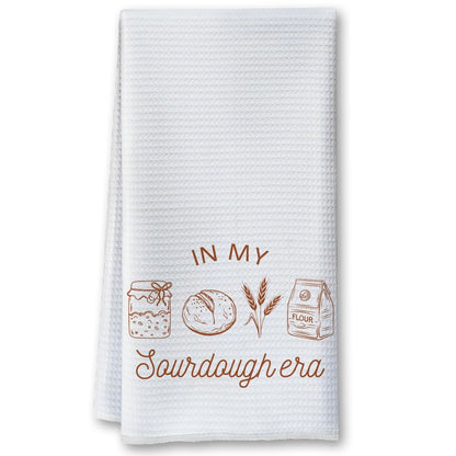 in My Sourdough Era Sourdough Flour Sack Kitchen Towels Funny Sourdough Kitchen Towel Gifts for Baker Mom Grandma, Sourdough Bread Towel Sourdough Bread Baker Gifts Bakers Lover Towels 16x24