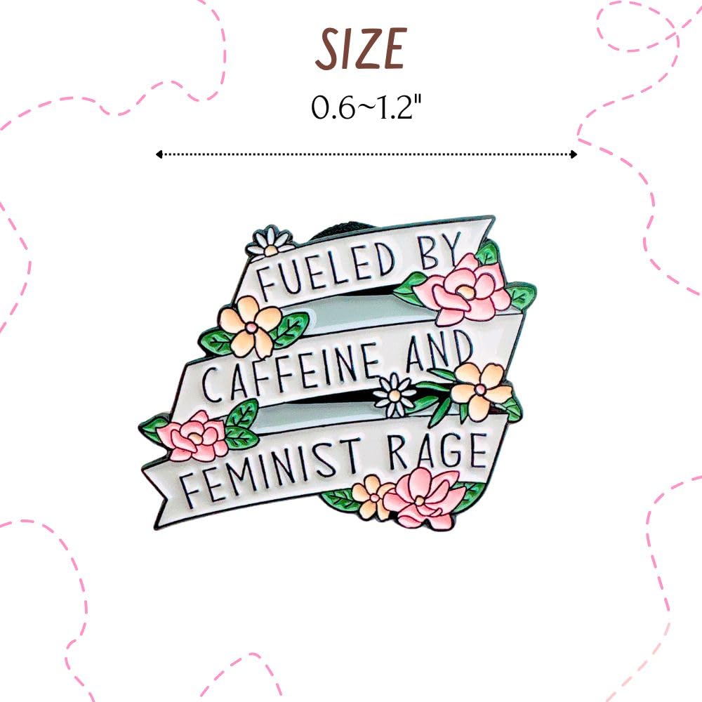 9PC Feminist Pins Brooch Enamel Pin for Girls Girly Power International Women Rights Day History Month Empowerment Feminism RBG I Dissent Ruth Human Social Juctice Vote Buttons Gifts Accessories