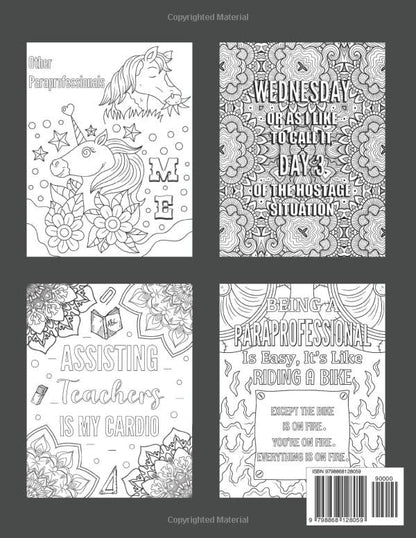 Paraprofessional Coloring Book: A Funny and Stress Relieving Appreciation Gift Idea For Paraprofessionals