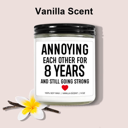 Younift Funny Scented Candle, 8 Year Bronze Anniversary, Gifts for Men, Women - 8th Anniversary, Gifts for Him, Her - 8th Wedding Anniv. Presents for Husband, Wife, Couple - 9 oz