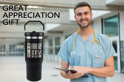 OccuPied Nurse Tumbler - 30 Oz Insulated Coffee Cup, Water Bottle & Drinking Glass - Male Nurse Gifts for Men, Medical Assistant Gifts for Him