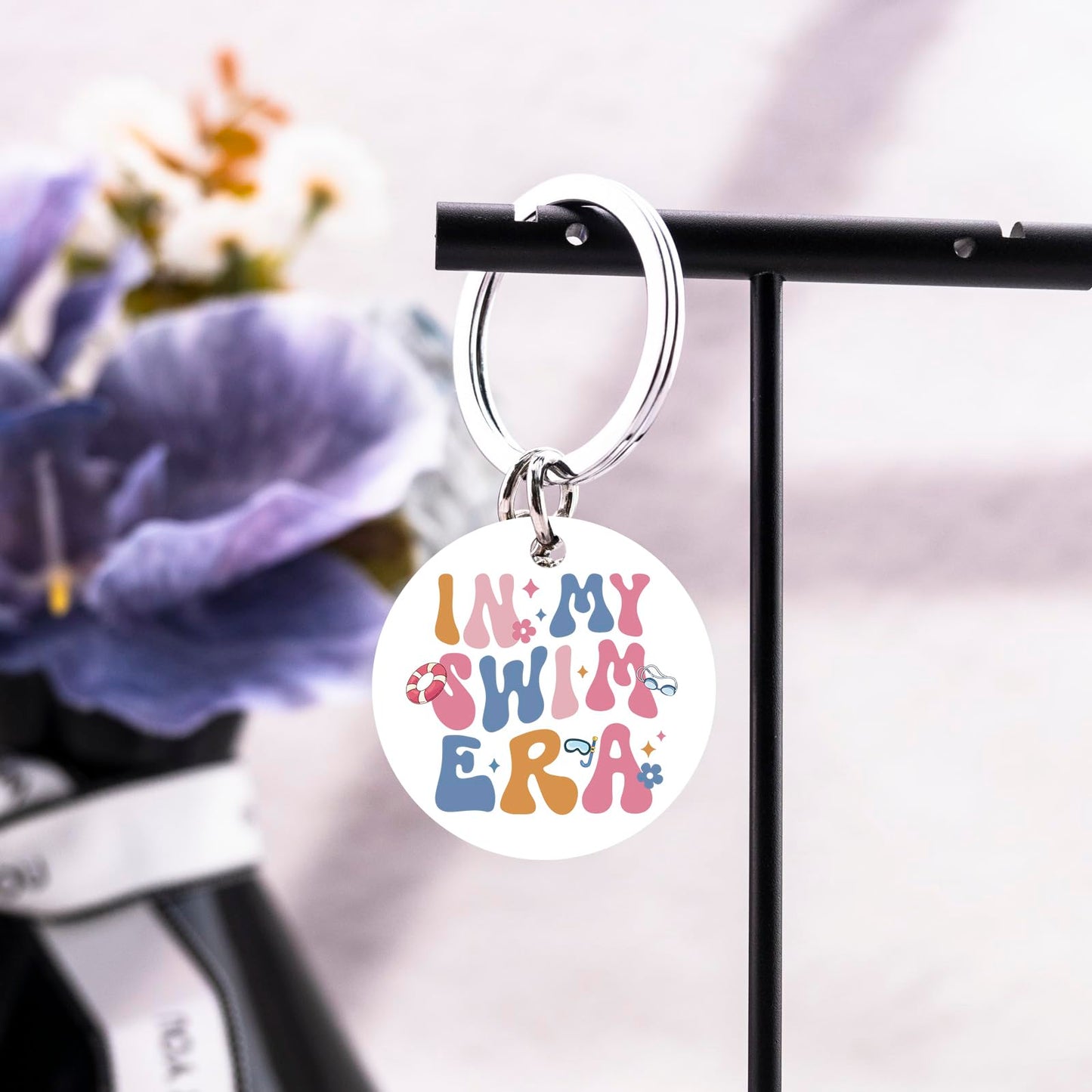 Swim Gifts for Women Unique Pool Keychain for Swim Coach Mom Swimming Lover Gift for Girl Swimmer Best Birthday Gifts for Swimming Team
