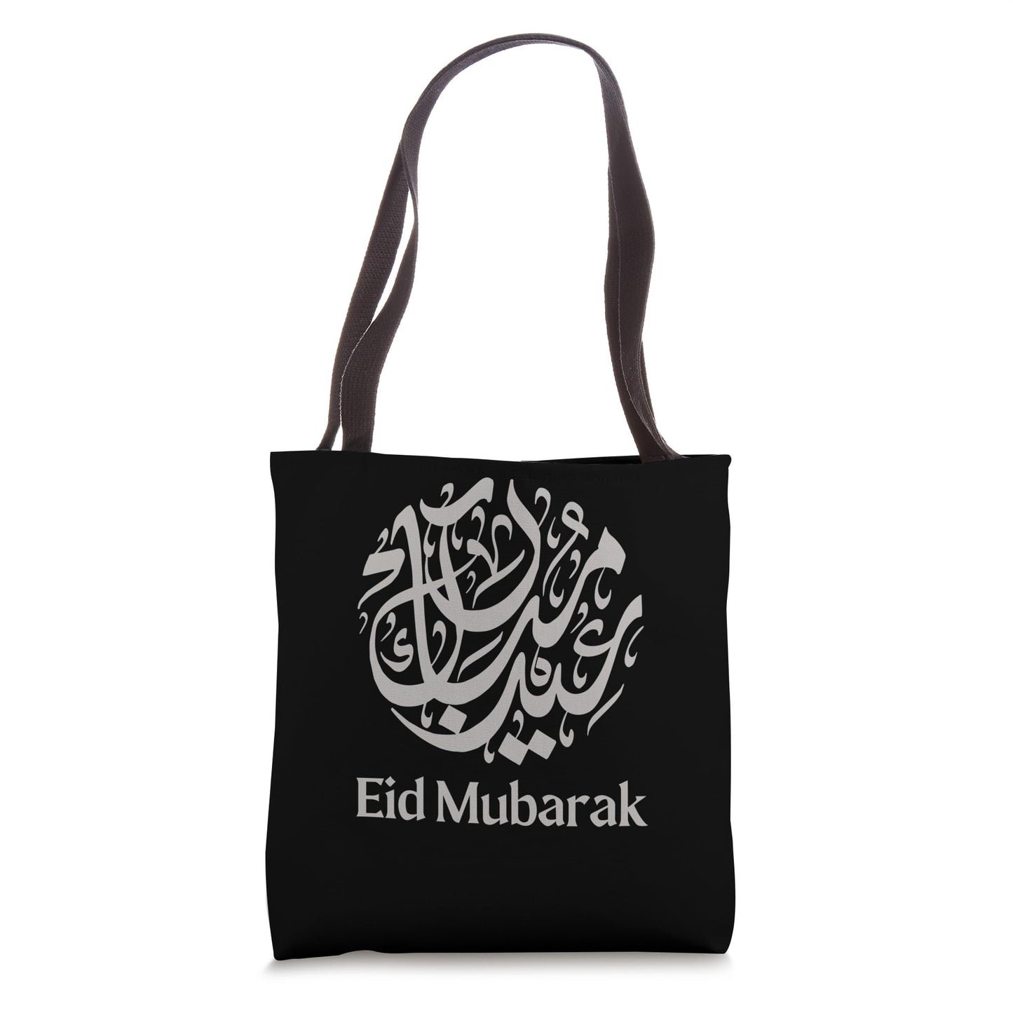 Eid Mubarak Arabic Calligraphy Crescent Design Tote Bag