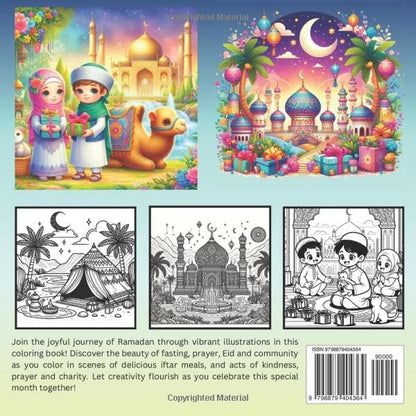 Ramadan A Celebration Coloring Book for Kids Ultimate Islamic Gift for Children Cute Girls Hijab, Fun Boys Mosque (Islamic Inkful : Colorful Reflections of Islam)