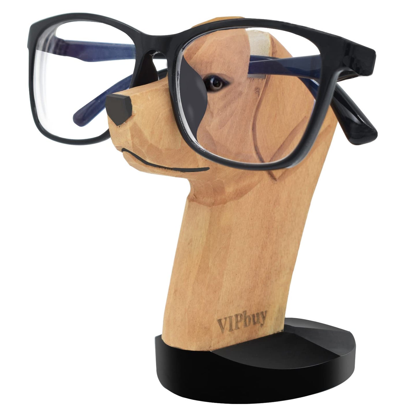 Handmade Labrador Retriever Shape Wood Carving Glasses Spectacle Holder Stand Sunglasses Display Rack Home Office Desk Décor Christmas Gift
