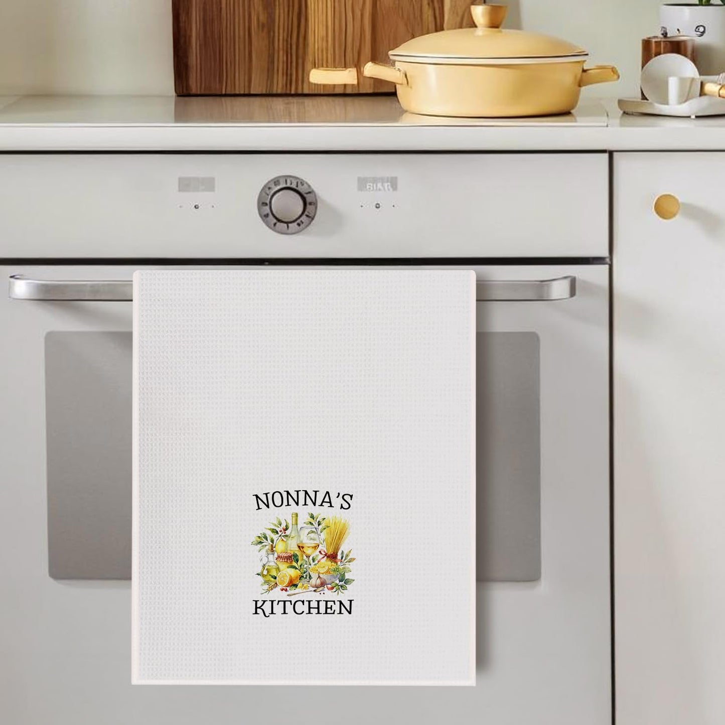 Nonna's Grandma Kitchen Towels, Italian Grandma Gifts from Grandkids Dish Tea Towels, Nonna Grandmother Gifts for Birthday Christmas Decorative Hand Towel for Kitchen, 16x24 Inch