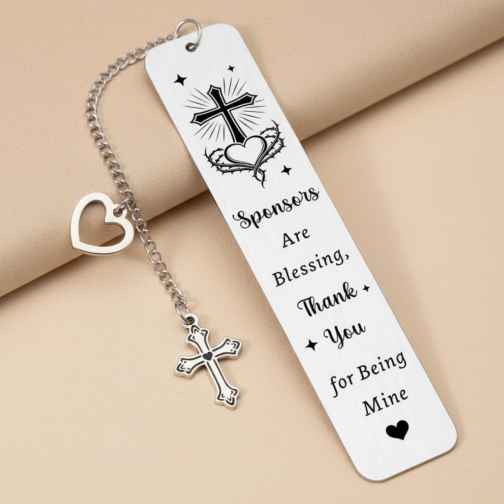 Catholic Confirmation Sponsor Gifts for Women 2026, Mothers Day Catholic Bookmark Gifts for Godmother Confirmation Sponsor Women Christian Confirmations Gift, Thank You Appreciation Gift for Sponsors
