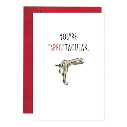 Ogeby Funny You're Spectacular Card, Cute Thank You Card for OB GYN Midwife, Lovely Medical Themed Greeting Card