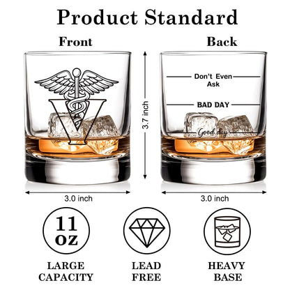 RZHV Veterinary Old Fashioned Whiskey Glass, Funny Thank You Christmas Retirement Gifts for Veterinarian Assistant Medical Hygienist Doctor Nurse Coworker Men, Graduation Gifts for Veterinary Student