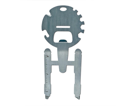 Star Trek: The Original Series U.S.S. Enterprise 8-In-1 Multitool Kit | Includes Screwdriver, Wrench, Bottle Opener, Cord Cutter, Protractor, Hand Tools | Portable Survival Camping Tool