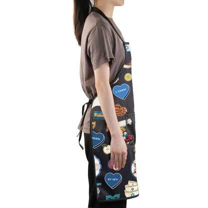JNIAP Jewish Kitchen Apron Jewish Gift Hebrew Gift Hanukkah Apron Israeli Gift Ahava Love Apron Jewish Cooking Aprons