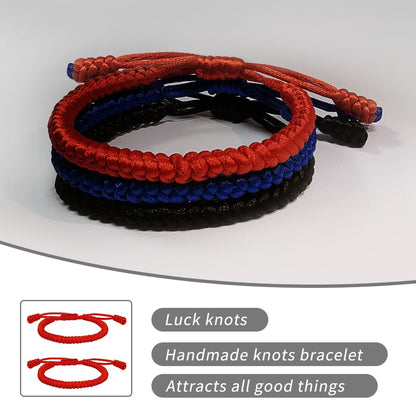 2PCS Protection Bracelet Couples Gifts String Tibetan Bracelet String Bracelets for Women Protection Bracelet for Men Friend Couple Bracelet Pulsera Roja De Protection Mujer Thread Bracelets For Friend Family