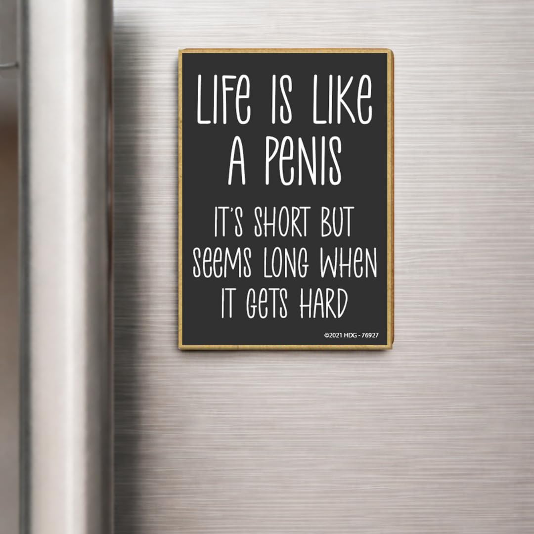 Honey Dew Gifts, Life is Like a Penis, 2.5 Inch by 3.5 Inch, Locker Decorations, Refrigerator Magnets, Decorative Funny Gag Gifts for Adults, Inappropriate Gifts, 76927