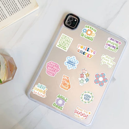 Cute Pink Inspirational Aesthetic Stickers for Women, 50PCS Motivational Vinyl Waterproof Stickers for Water Bottles Laptop Scrapbook, Encouragement Decals