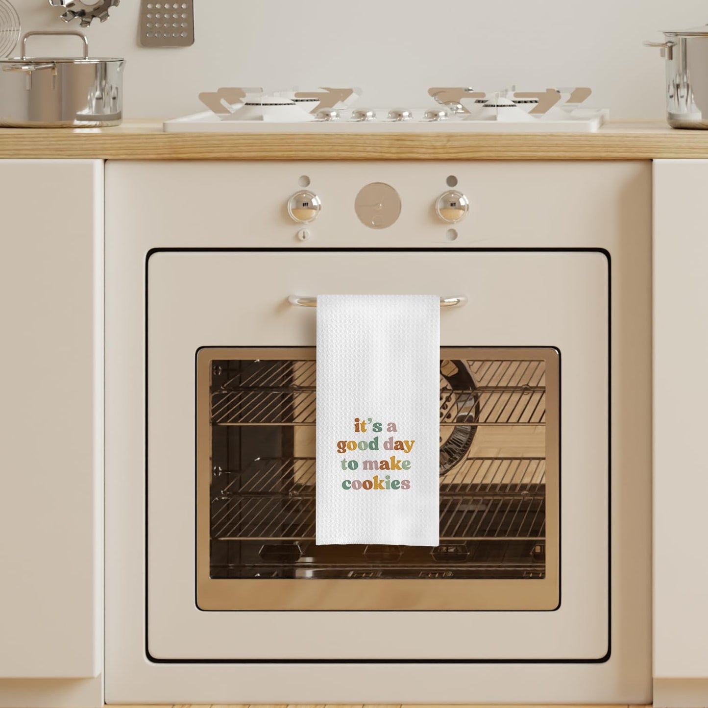 Baking Gifts Kitchen Towels, Gifts for Bakers Cookie Lovers Cooks Dish Tea Towel for Kitchen Baking, It's a Good Day to Make Cookies Hand Towels, 16x24