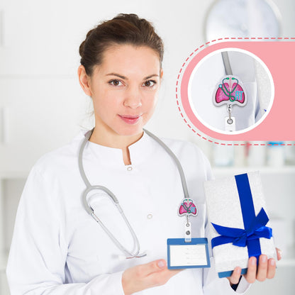 Landical 10 Pcs Respiratory Therapy Badge Reel Funny Pt Badge Clip Holder Retractable Name Card Holder Respiratory Therapist PTA Physiotherapy Gifts for Medical Md Rn Nurse Office